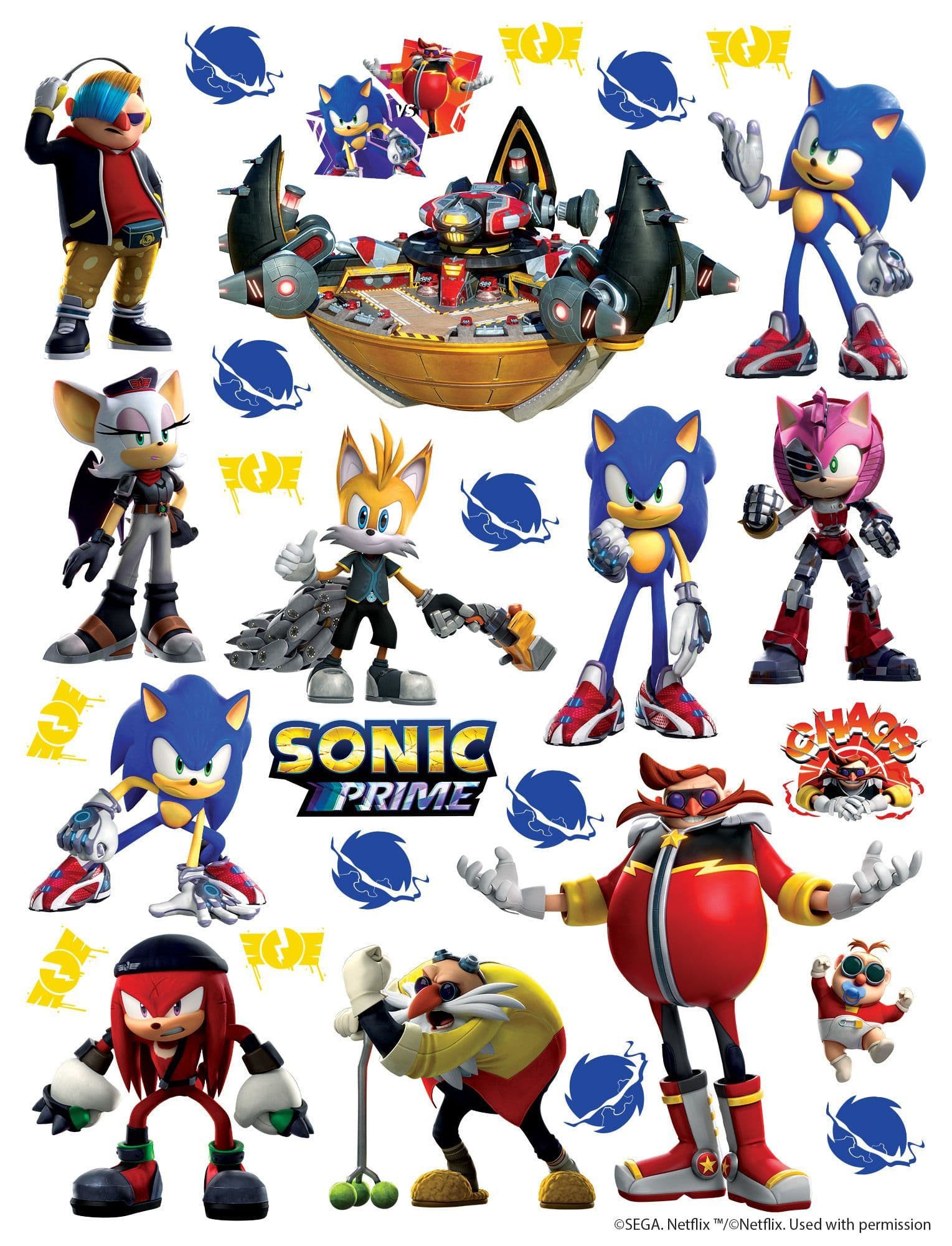 Sonic the Hedgehog Gamer Bedroom Wall Stickers Sonic