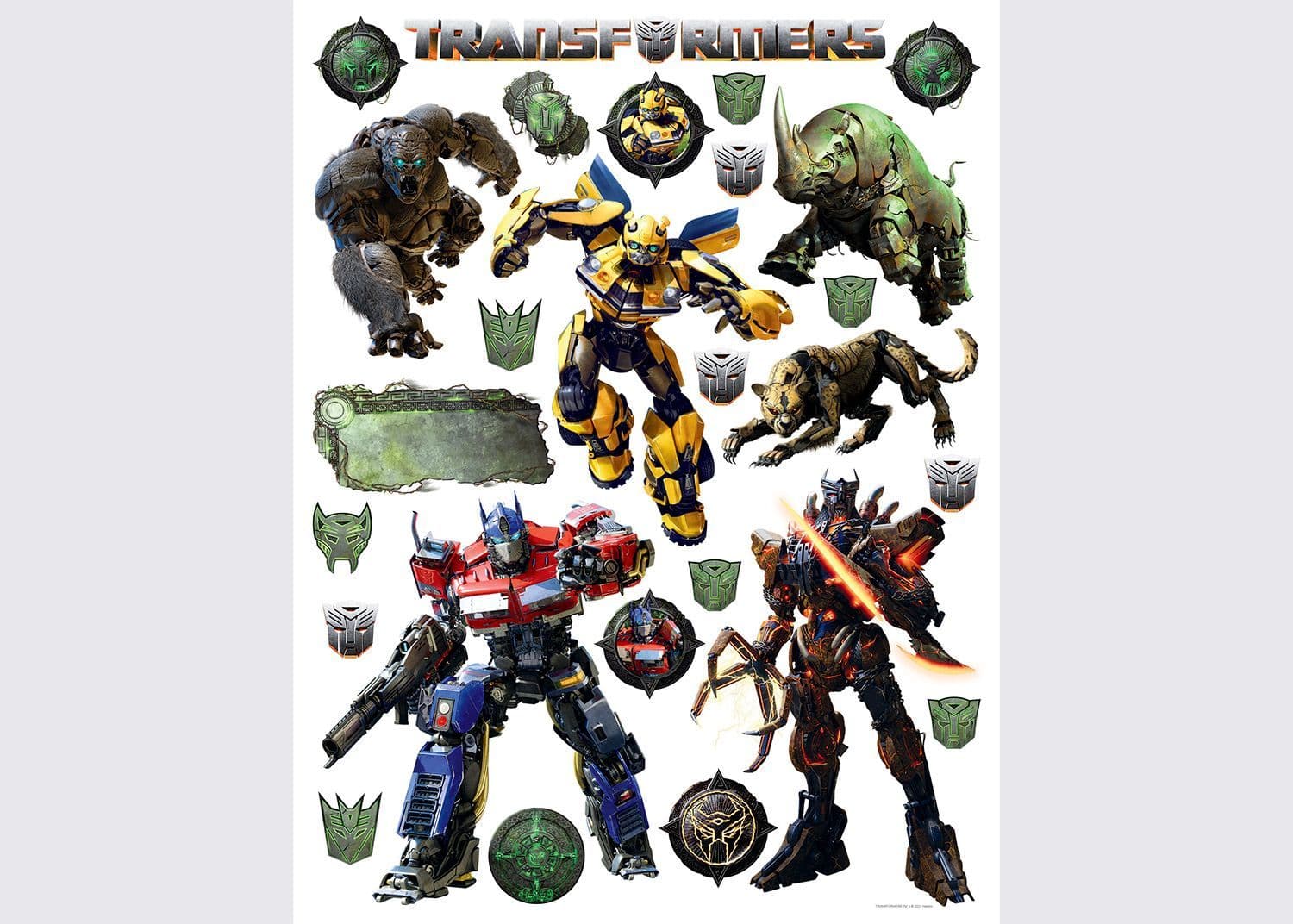 Transformers Boy Bedroom Decals Set Wall Stickers Transformers