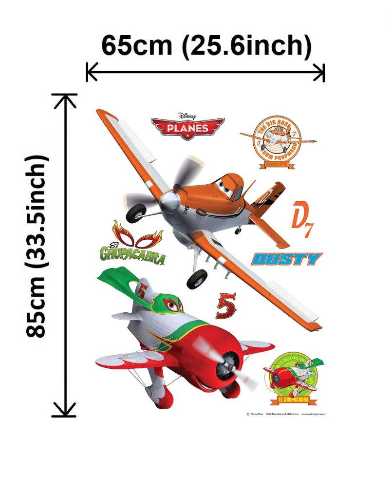 Disney Planes Rusty Large Decals Set Wall Stickers 65x85 cm (25.6x33.5 inch) W x H