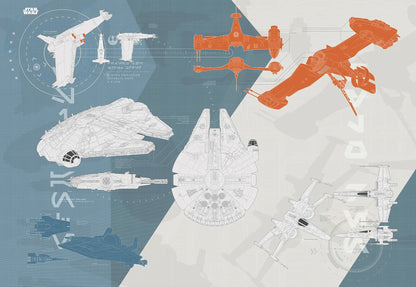 Star Wars Technical Plan  Photo Wallpaper (W x H) 368cm x 254cm (144" x 100")