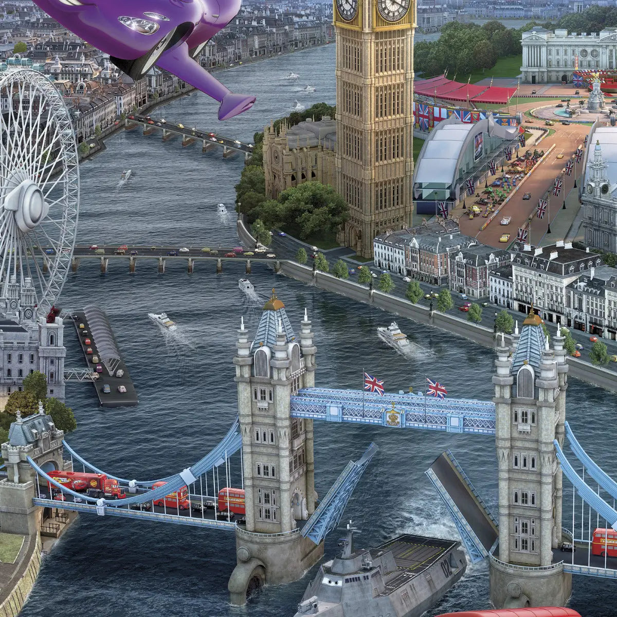 Collage of London landmarks including Big Ben, Tower Bridge, and the London Eye.