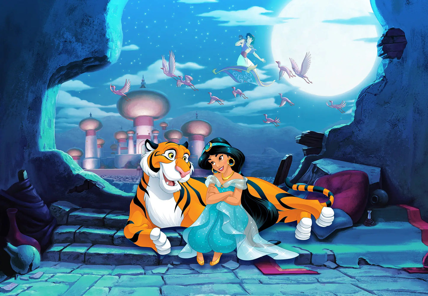 Disney Jasmine Waiting for Aladdin Photo Wallpaper (W x H) 368cm x 254cm (144" x 100")