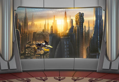 Star Wars Coruscant View Photo Wallpaper (W x H) 368cm x 254cm (144" x 100")