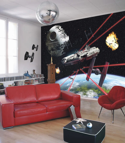 Star Wars Millennium Falcon Fight Photo Wallpaper 