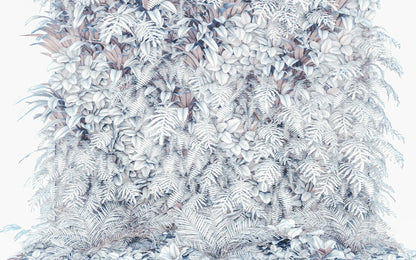 White Winter Wall of Plants Botanical Photo Wallpaper 