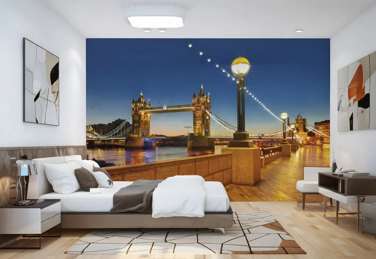 Tower Of London Night View Photo Wallpaper (W x H) 368cm x 254cm (144" x 100")