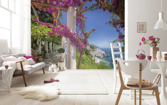 Sunny Coast View Amalfi Photo Wallpaper 