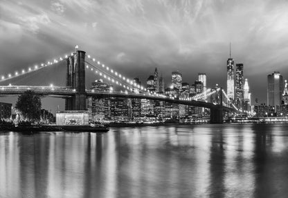 Brooklyn Black and White Teen Bedroom Photo Wallpaper (W x H) 368cm x 254cm (144" x 100")