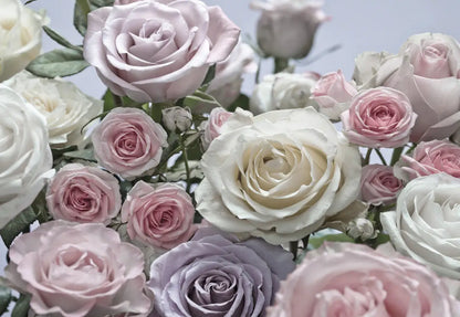 Light Rose Pink Flowers Bedroom Floral Photo Wallpaper