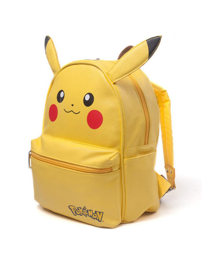 Yellow Pokemon Pikachu with ears kids Backpack 41x30x31 cm