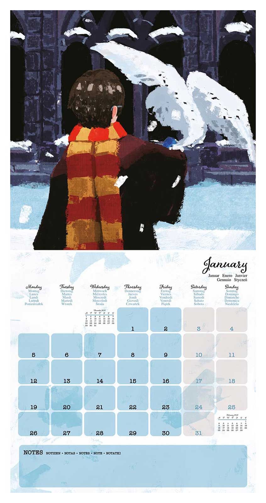 Harry Potter Animated 2026 SQUARE Calendar 30 x 30 cm | 11,8 x 11,8 in