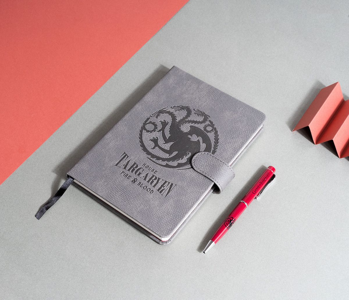 Game of Thrones House Targaryen A5 Pen and Dotted Leather Journal Movie Notebook 148x210 mm