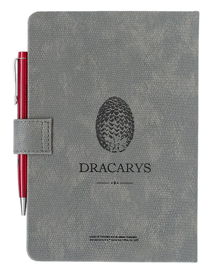 Game of Thrones House Targaryen A5 Pen and Dotted Leather Journal Movie Notebook 148x210 mm
