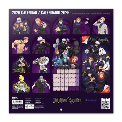 Jujutsu Kaisen Wall Calendar 30x30cm Manga Anime Calendar 30 x 30 cm | 11,8 x 11,8 in