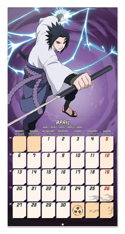 Naruto Shippuden Wall Calendar 30x30cm Manga Anime Calendar 30 x 30 cm | 11,8 x 11,8 in