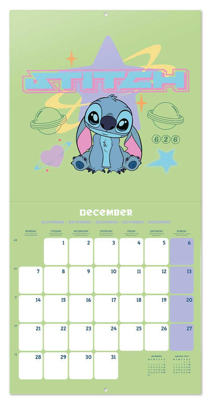 Disney Stitch Wall Calendar 30x30cm Kids Calendar 30 x 30 cm | 11,8 x 11,8 in
