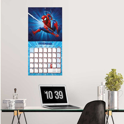 Marvel Spiderman Wall Calendar 30x30cm Teen and Kids Calendar 30 x 30 cm | 11,8 x 11,8 in