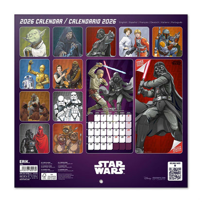 Star Wars Wall Calendar 30x30cm Calendar 30 x 30 cm | 11,8 x 11,8 in