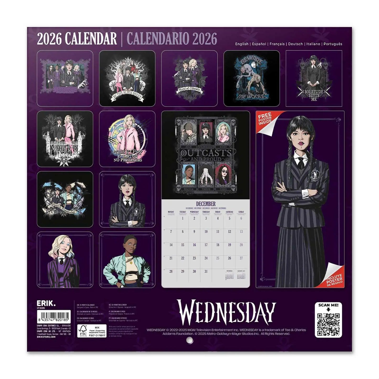 Wednesday Calendar 30 x 30 cm | 11,8 x 11,8 in