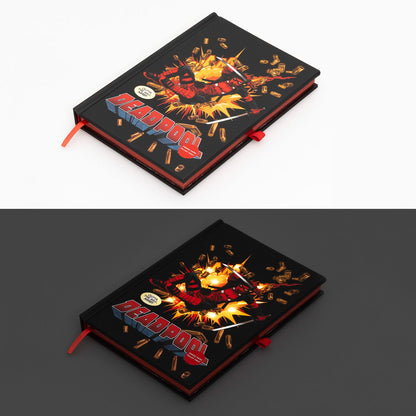 Marvel Deadpool Hardcover Journal Led Light Up Notebook 148x210 mm
