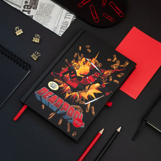 Marvel Deadpool Hardcover Journal Led Light Up Notebook 148x210 mm
