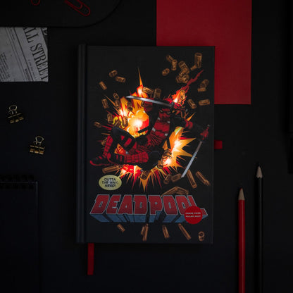 Marvel Deadpool Hardcover Journal Led Light Up Notebook 148x210 mm