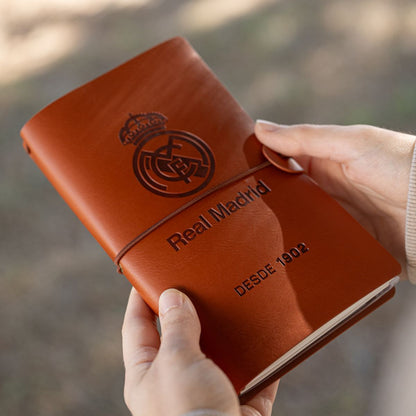 Real Madrid Travel Journal PU Leather Travelers Diary Notebook 11,7x19,6 cm