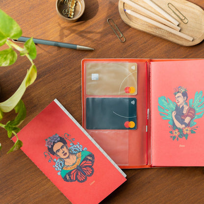 Frida Kahlo Viva La Vida Travel Journal PU Leather Travelers Diary Notebook 11,7x19,6 cm