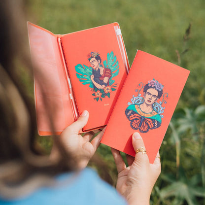 Frida Kahlo Viva La Vida Travel Journal PU Leather Travelers Diary Notebook 11,7x19,6 cm
