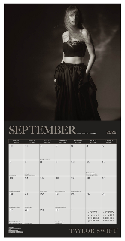 Taylor Swift Wall Calendar 30x30cm Pop Singer Calendar 30 x 30 cm | 11,8 x 11,8 in