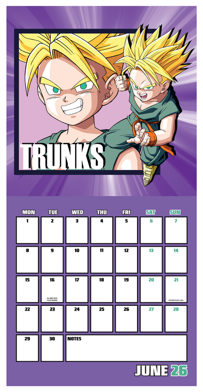 Dragonball Z Wall Calendar 30x30cm Manga Anime Calendar 30 x 30 cm | 11,8 x 11,8 in