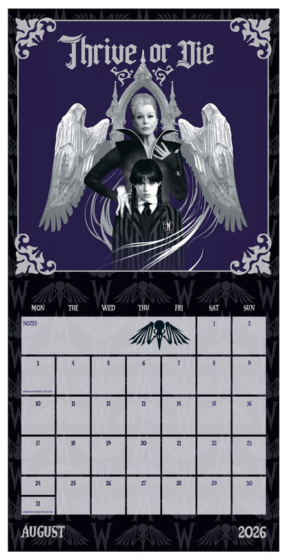 Wednesday Wall Calendar 30x30cm TV Series Calendar 30 x 30 cm | 11,8 x 11,8 in