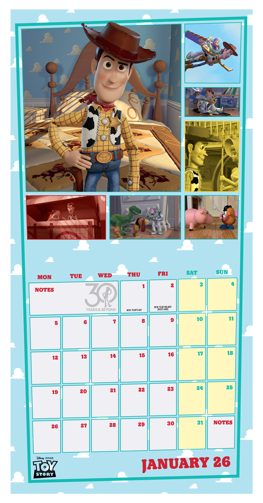 Disney Toy Story Wall Calendar 30x30cm Calendar 30 x 30 cm | 11,8 x 11,8 in