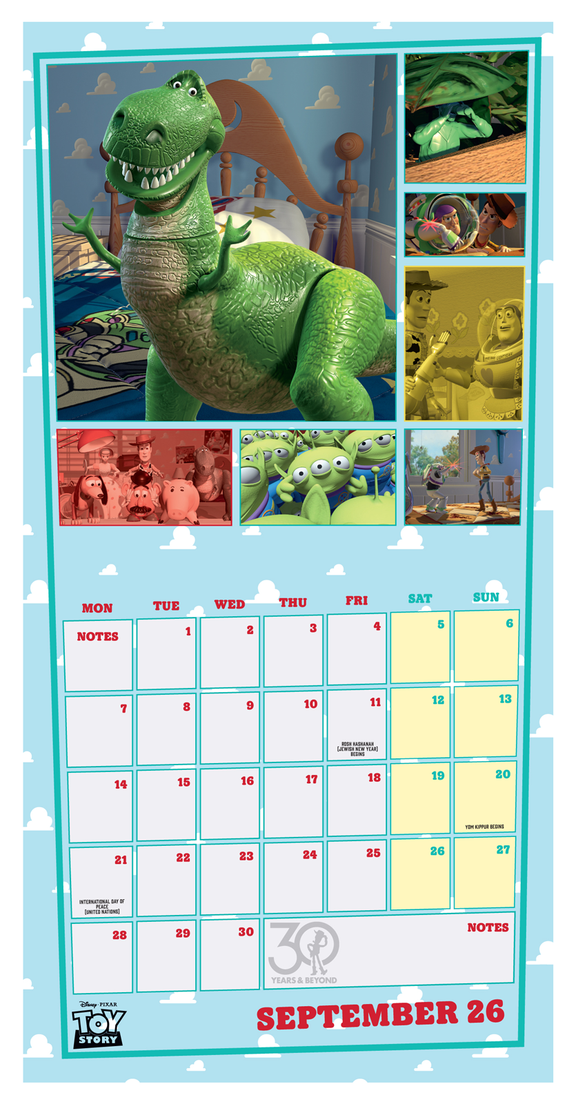 Disney Toy Story Wall Calendar 30x30cm Calendar 30 x 30 cm | 11,8 x 11,8 in