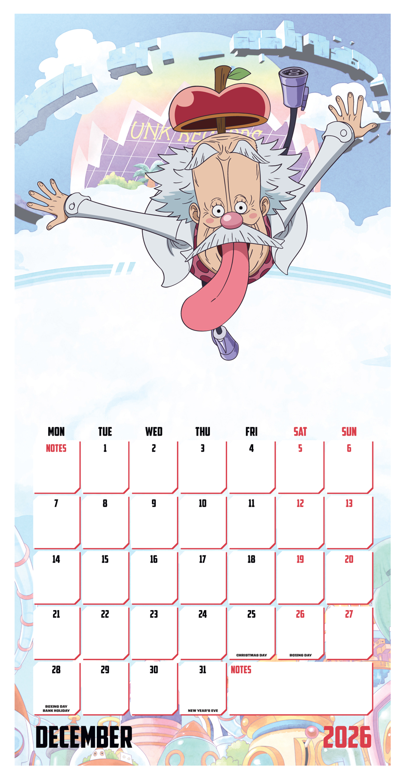 One Piece Wall Calendar 30x30cm Calendar 30 x 30 cm | 11,8 x 11,8 in
