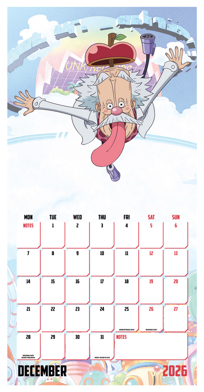 One Piece Wall Calendar 30x30cm Calendar 30 x 30 cm | 11,8 x 11,8 in