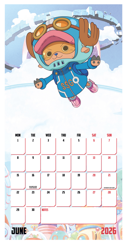 One Piece Wall Calendar 30x30cm Calendar 30 x 30 cm | 11,8 x 11,8 in