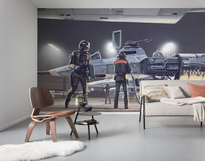 Star Wars Classic RMQ Yavin Y-Wing King Size Non-Woven Wallpaper Mural 500 cm x 250 cm |196" x 98"|
