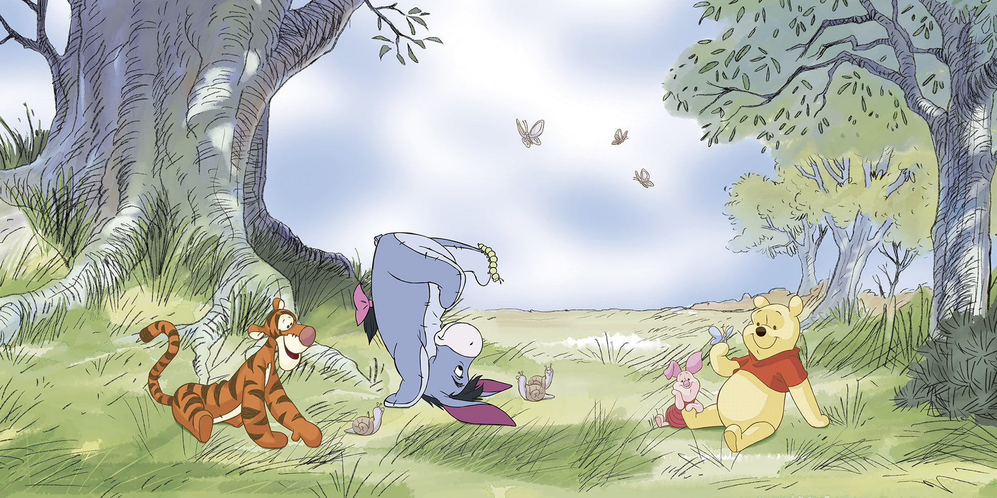 Disney Winnie the Pooh Friendly Day Nursery Non-woven photo wallpapers