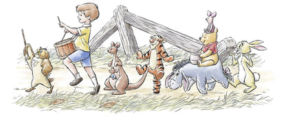 Winnie the Pooh Baby Bedroom Panoramic Non-Woven Wallpaper Mural 250 cm x 100 cm (98" x 39")
