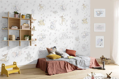 Disney characters nursery wallpaper
