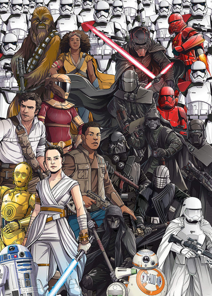 Star Wars Retro Cartoon 4 panels 