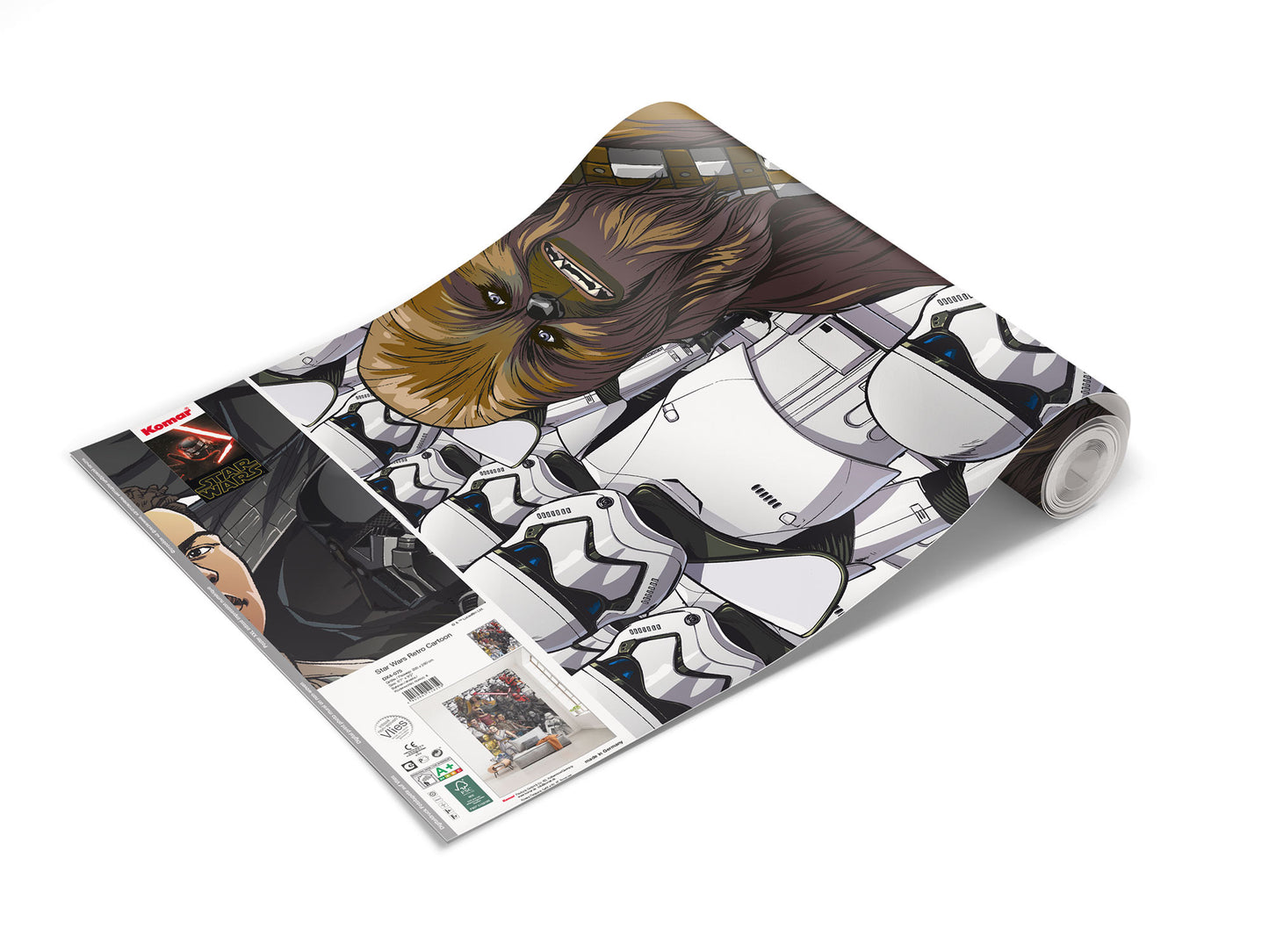 Star Wars  Retro Cartoon 4 panels XL Non-Woven Wallpaper Mural 200 cm x 280 cm (78" x 110")