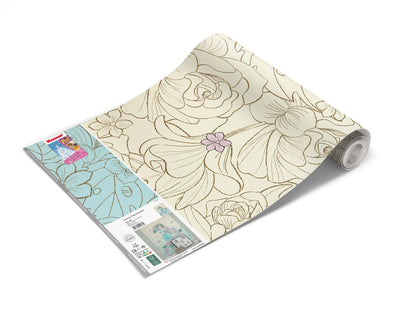 Disney Jasmin Pale Flowers Bedroom Children Non-woven photo wallpaper 200 cm x 280 cm | 79" x 110"
