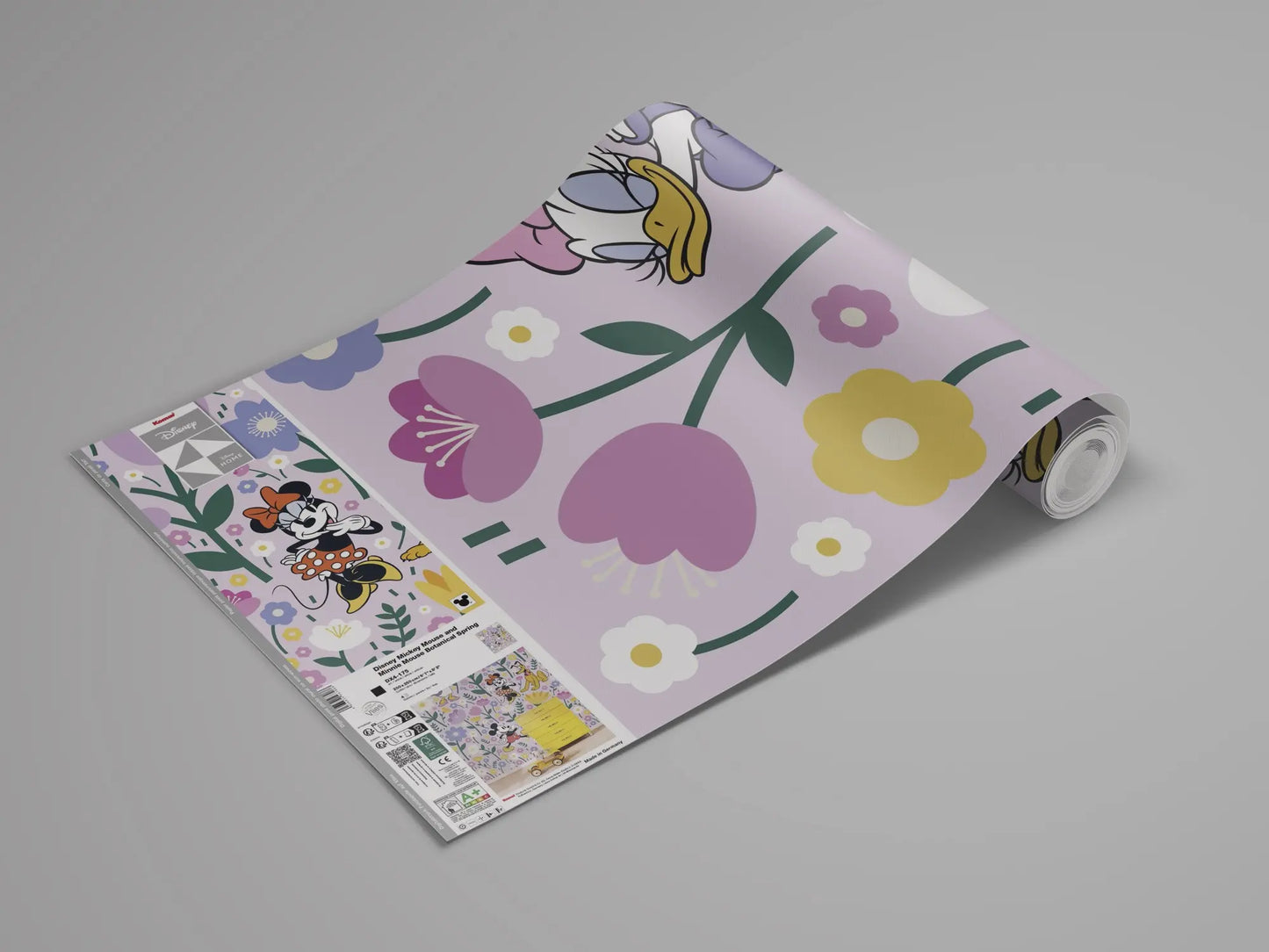 Disney Mickey Mouse and Minnie Mouse Botanical
 Spring Non-Woven Wallpaper Mural 200 cm x 250 cm (78" x 98")