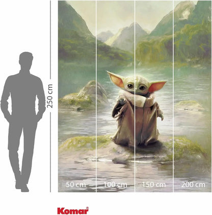 Star Wars The Mandalorian Grogu Landscape Non-Woven Wallpaper Mural 200 cm x 250 cm (78" x 98")