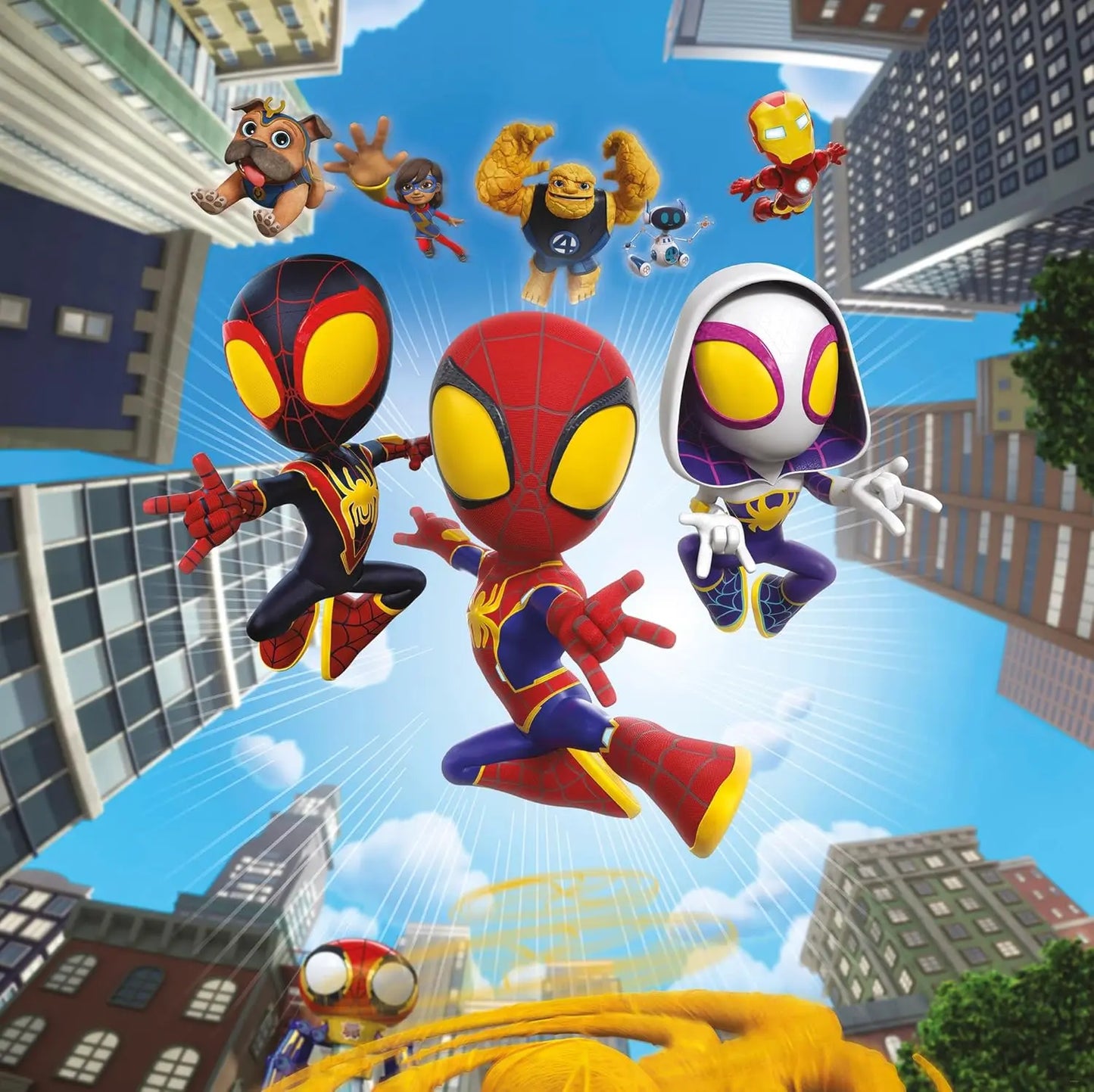 Marvel Spidey and His Amazing Friends Web Non-Woven Wallpaper Mural 250 cm x 250 cm (98" x 98")