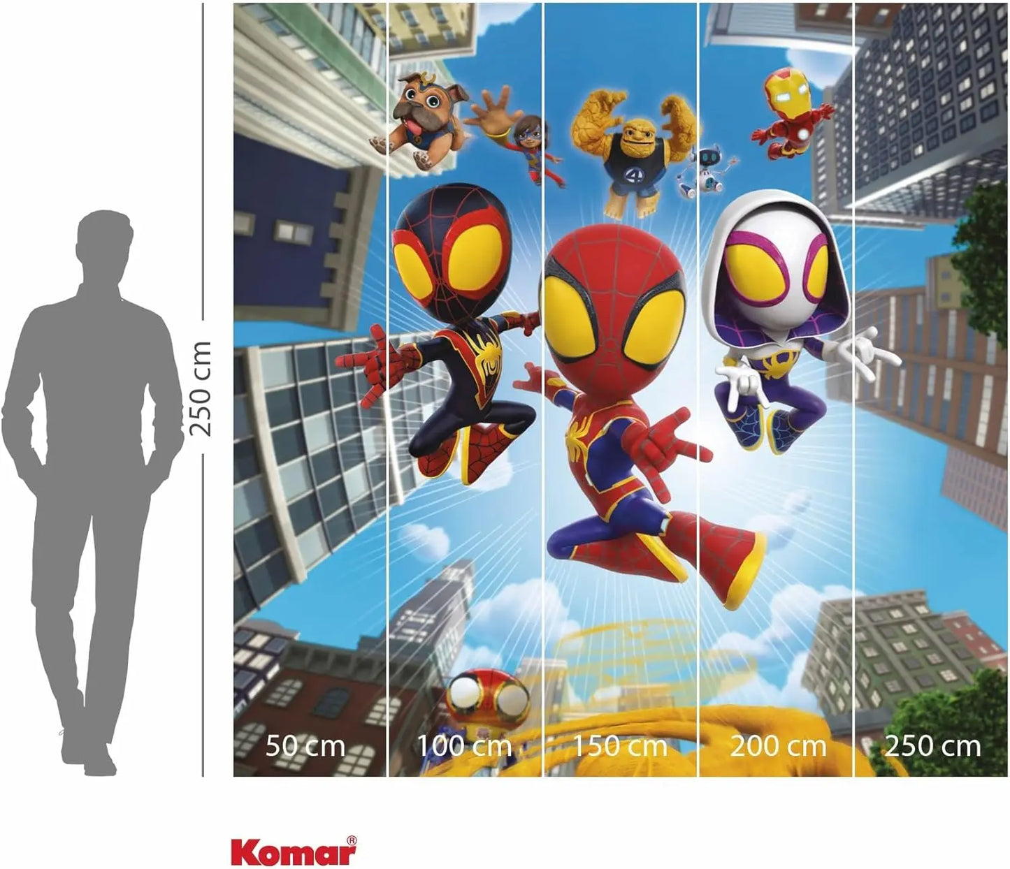 Marvel Spidey and His Amazing Friends Web Non-Woven Wallpaper Mural 250 cm x 250 cm (98" x 98")
