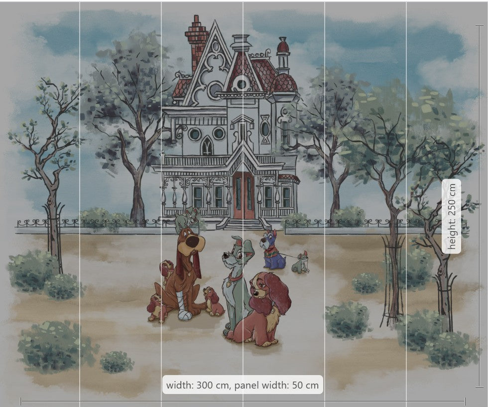 Disney Classic Lady and the Tramp Sweet Home Baby Non-woven photo wallpaper 