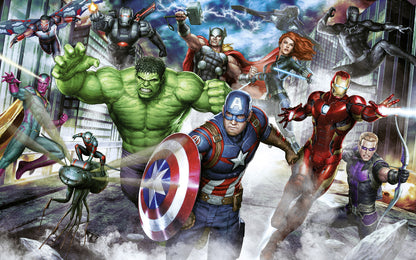Marvel Avengers Assemble Boy Bedroom Non-woven photo wallpaper 400 cm x 250 cm | 157" x 98"
